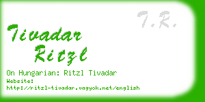 tivadar ritzl business card